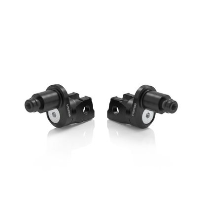 Adaptateur repose pied Rizoma Pilote - 18 mm - Excentrique - Noir
