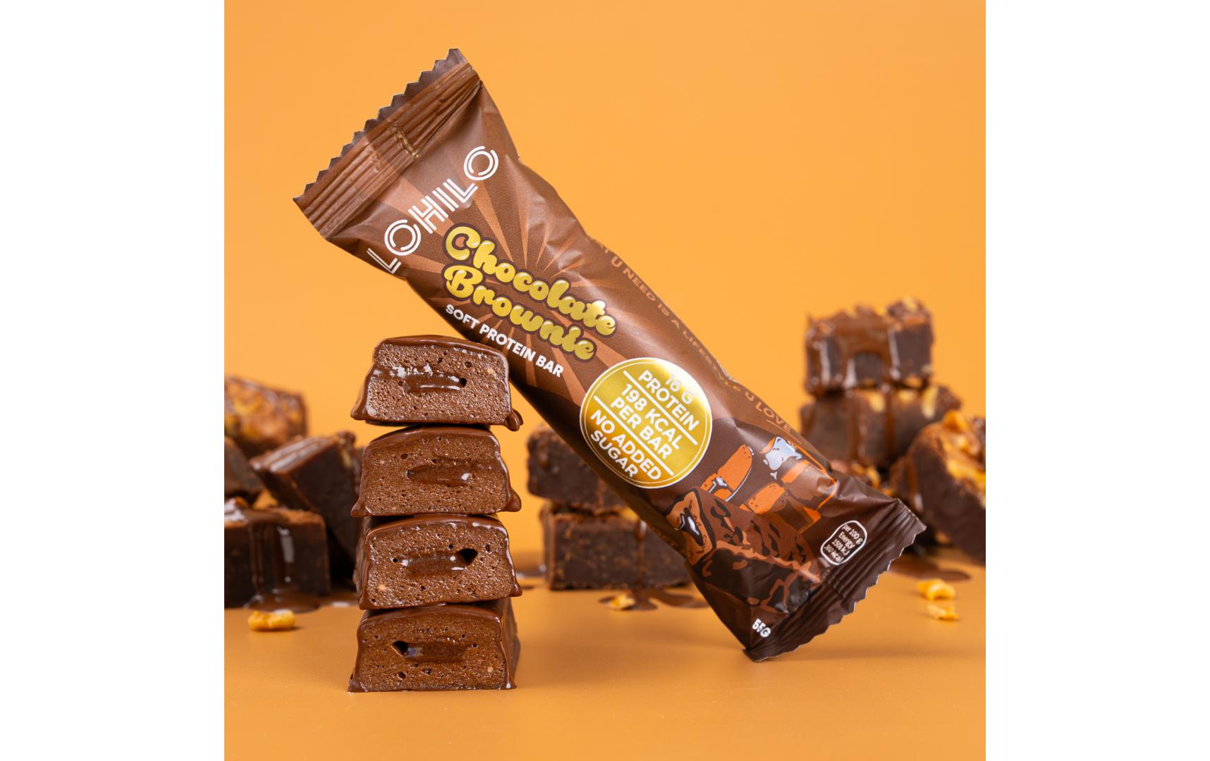Riegel High Protein Soft Core Brownie, 12 x 55 gPerfekter Snack für unterwegs