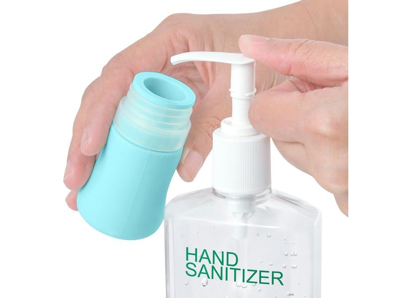 diaqua® Kosmetikflaschen 3er Set, Türkis/Hellgrün/Grau Silikonflaschen-Set