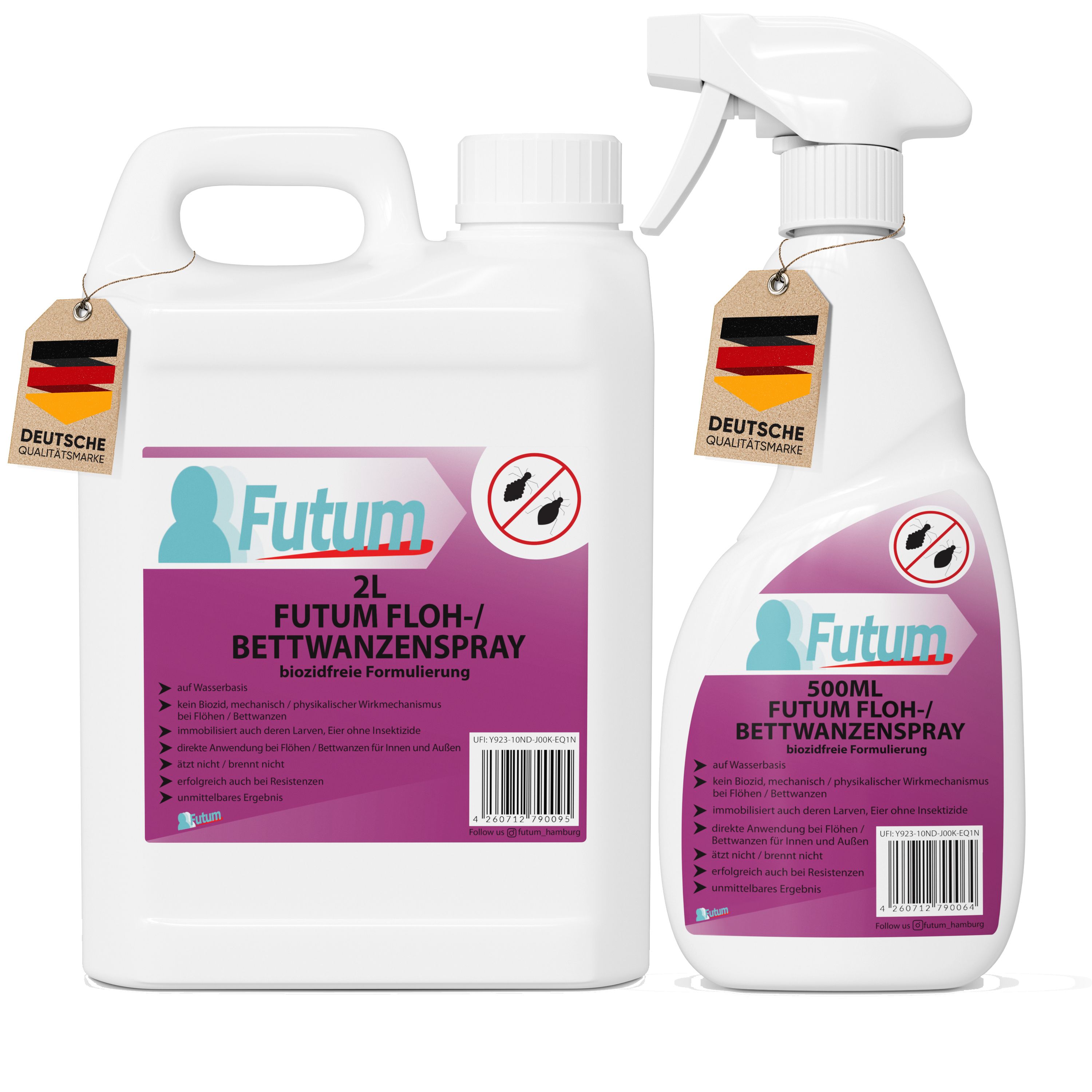 FUTUM 2L + 500ml Bettwanzen- / Flohspray