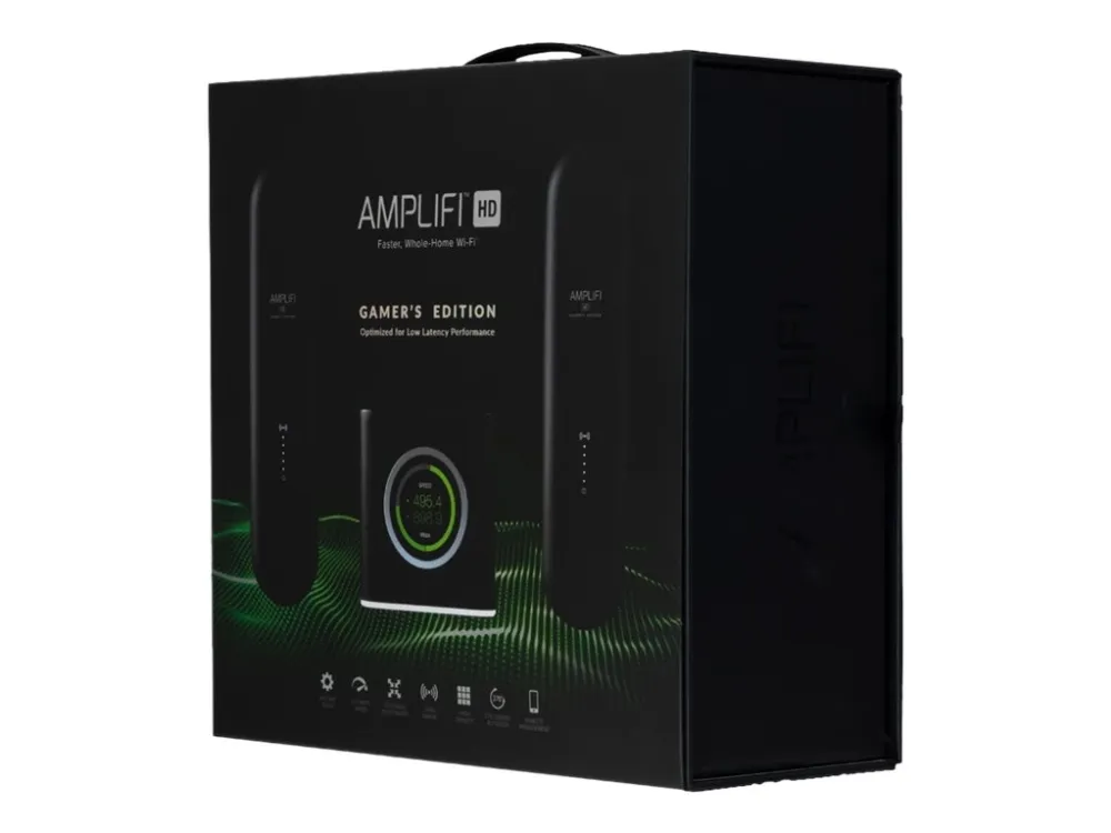 Ubiquiti AmpliFi AFi-G - Gamer's Edition - - Wi-Fi-system - (router, 2 extendere) - op til 20.000 sq.ft - mesh - 1GbE - Wi-Fi 5 - Dual Band