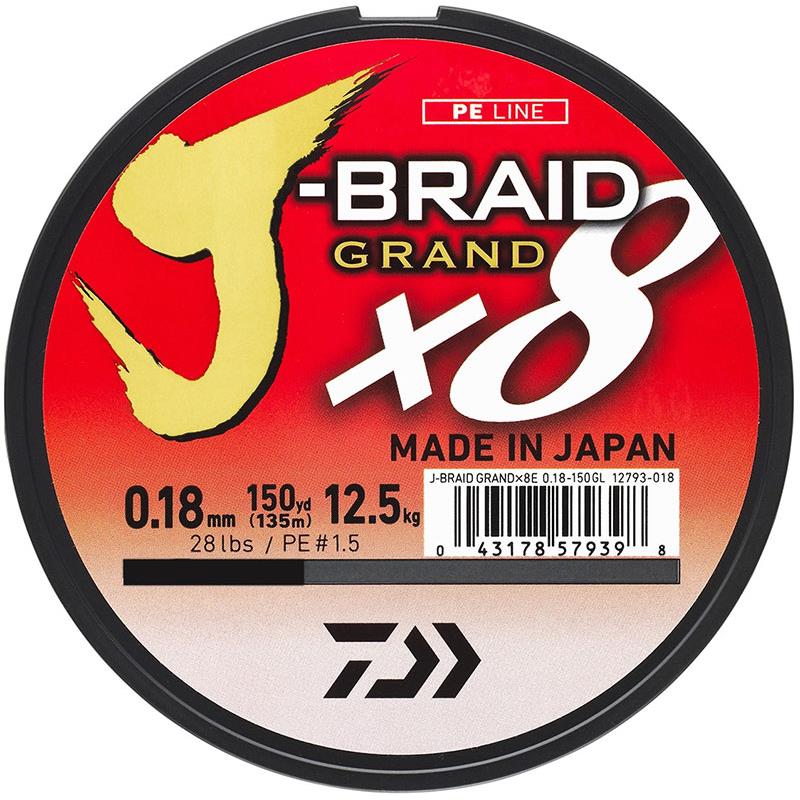 Tresse Daiwa J-Braid Grand X8 Bleu - 135M