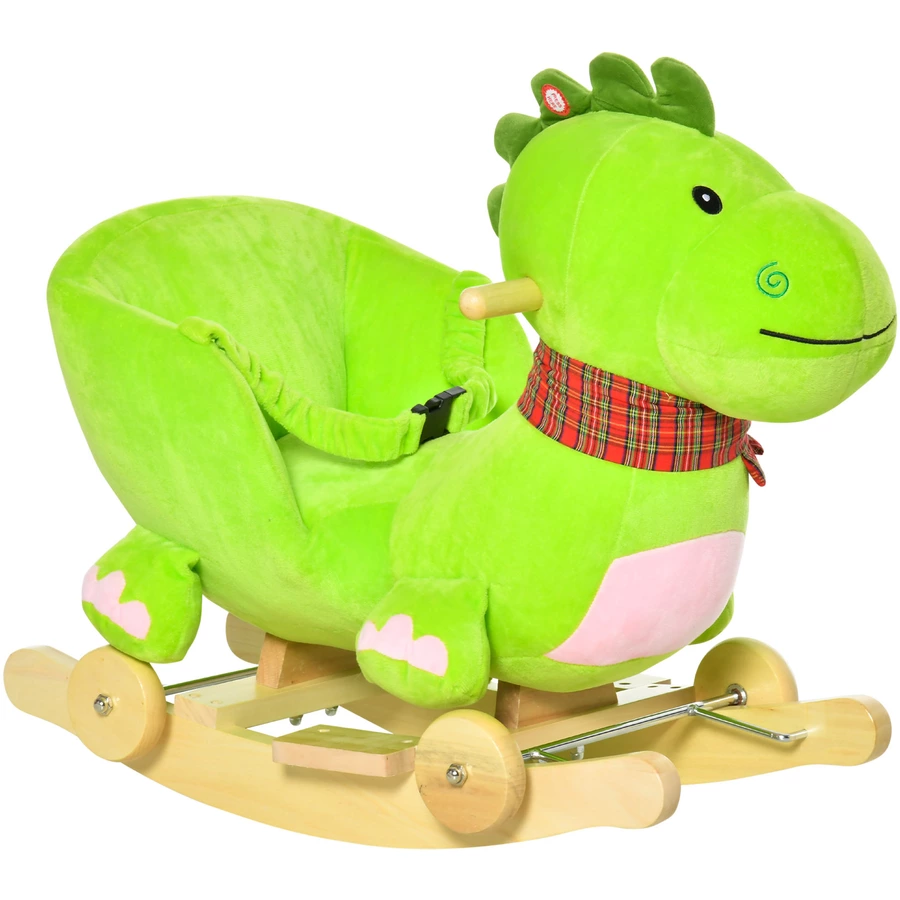 HOMCOM Schaukeltier als Drache grün
