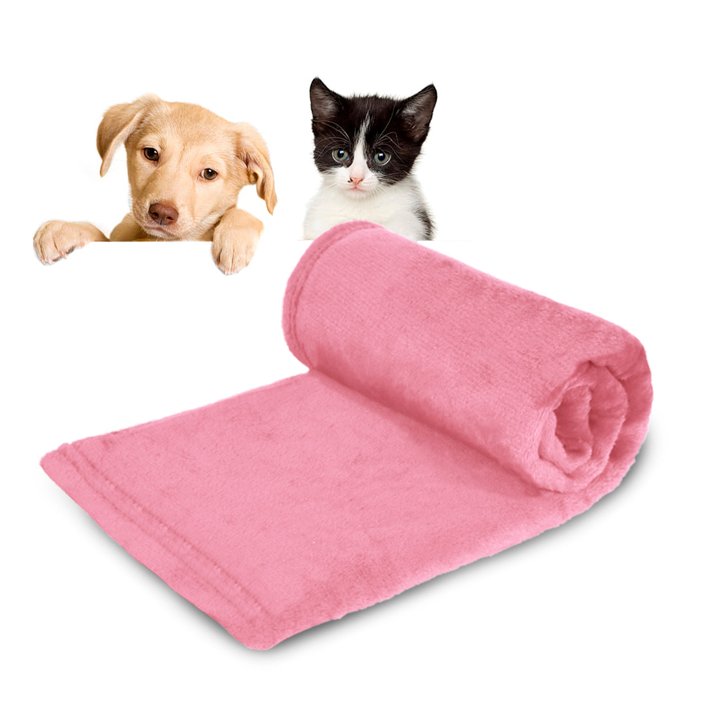 HOME MERCURY - Cobertor de veludo macio e durável para cães, gatos e outros animais de estimação, 75x100cm. (1 unidade, rosa, 75x100cm)