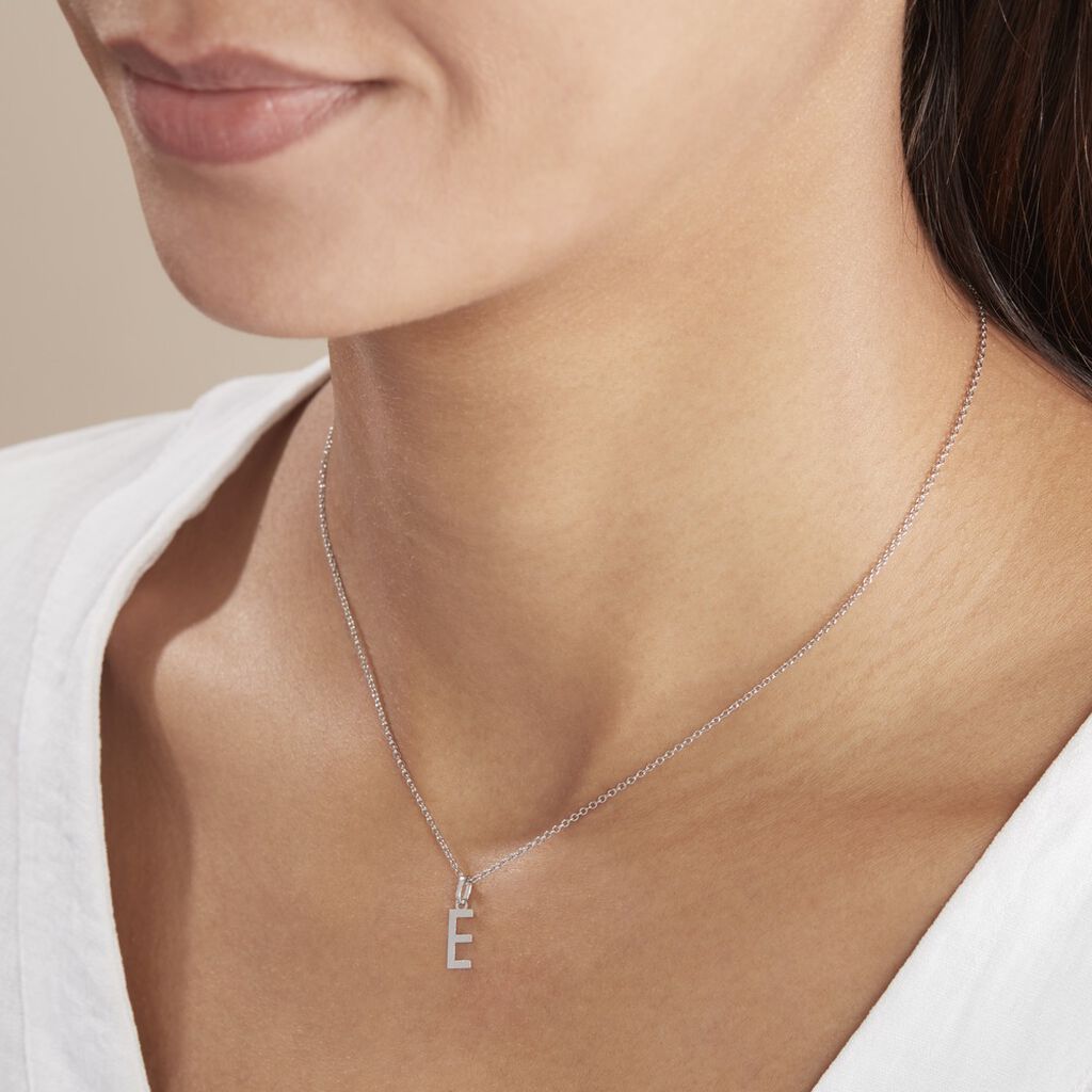 Pendentif Ionia Lettre Or Blanc
