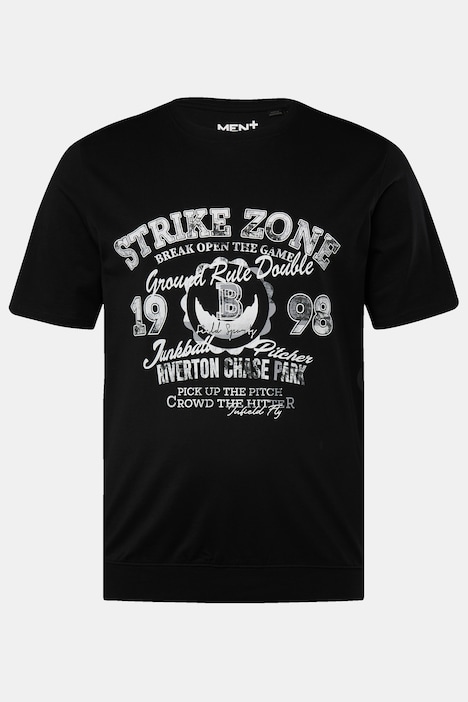 Men+ T-Shirt, Halbarm, Bauchfit, Frontdruck, bis 8 XL