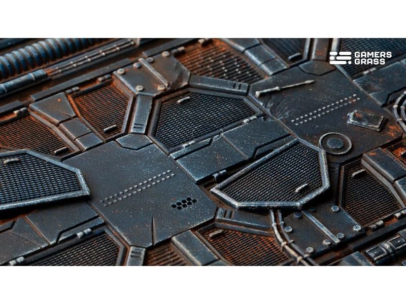 GamersGrass Spaceship Corridor oval 120 mm (x1) Hochwertige Bases für den Miniaturenbau