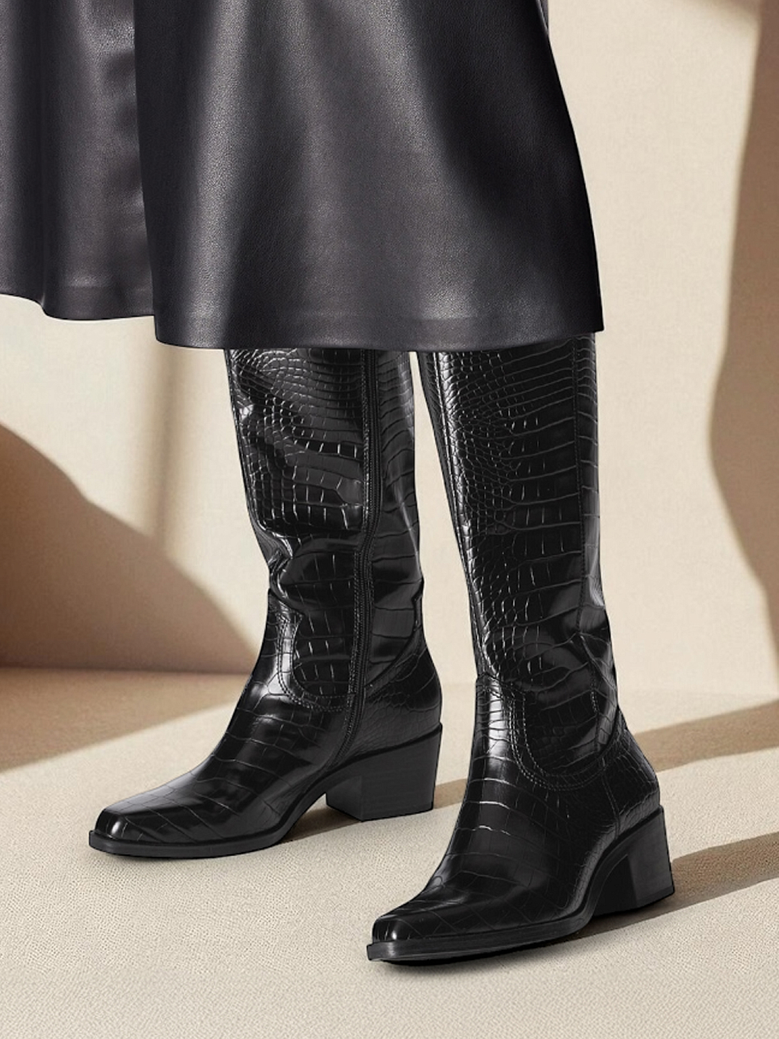 Tamaris Croc Cowboy boots