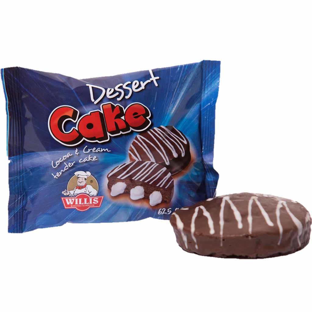 31x Willis Dessert Cake á 62,5g=1937g MHD:24.4.25