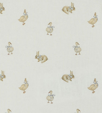 Lil' Atelier Leggings - Rib - NbnLavo - AOP - Coconut Milch