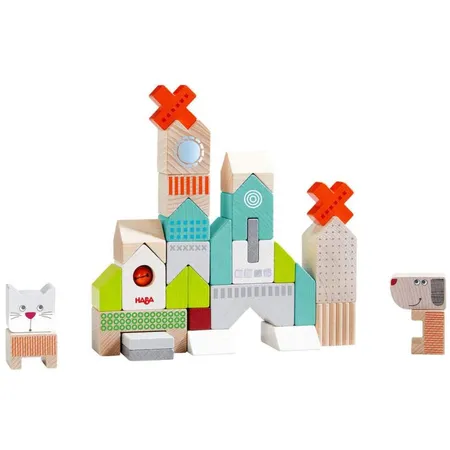 HABA 306086 Bausteine Hund und Katze