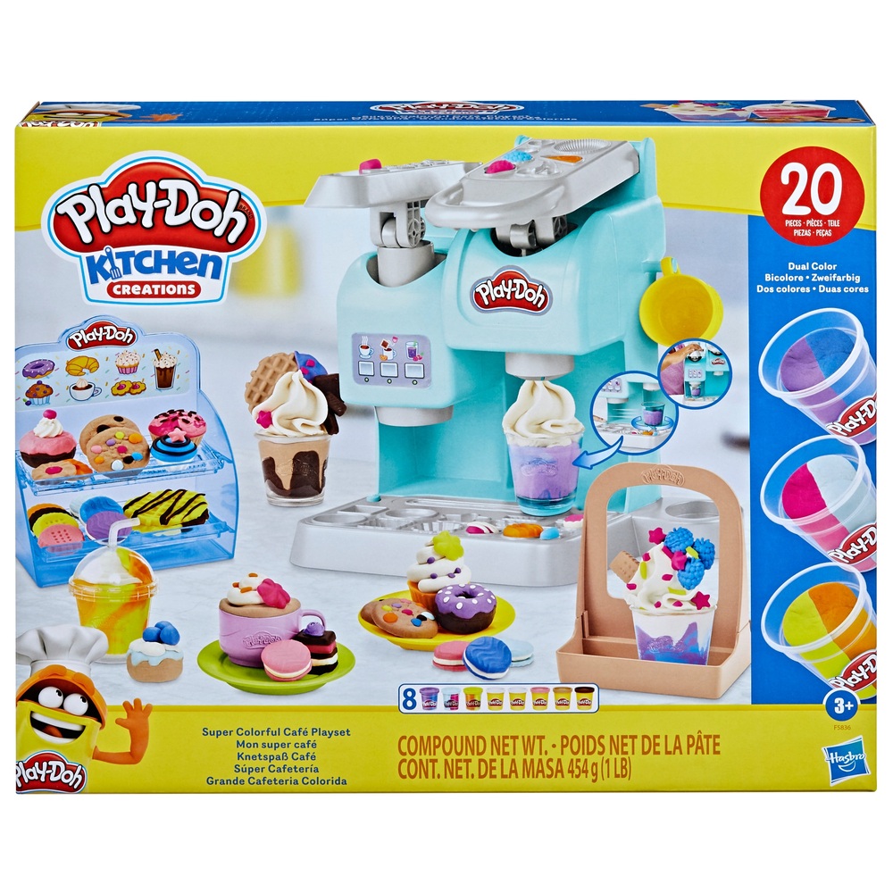 Play-Doh Kitchen Creations Super buntes Café-Spielset mit 20 Teilen