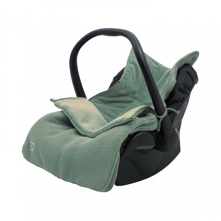 Jollein voetenzak basic knit Forest Green - voetenzakken - Prénatal