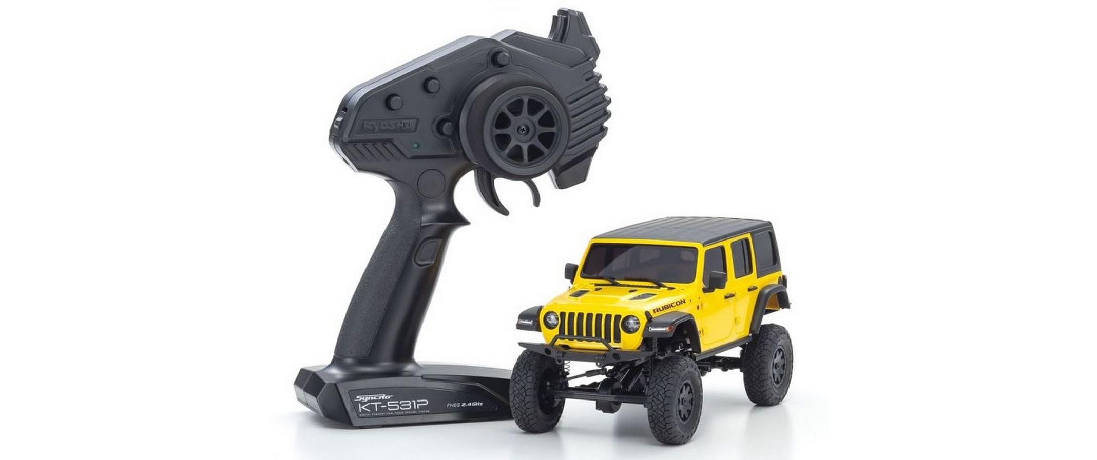 Scale Crawler Mini-Z Jeep Wrangler Rubicon, Gelb 1:24, ARTR<br>MINI-Z 4×4 Series Readyset Jeep Wrangler Unlimited Rubicon Hellayella