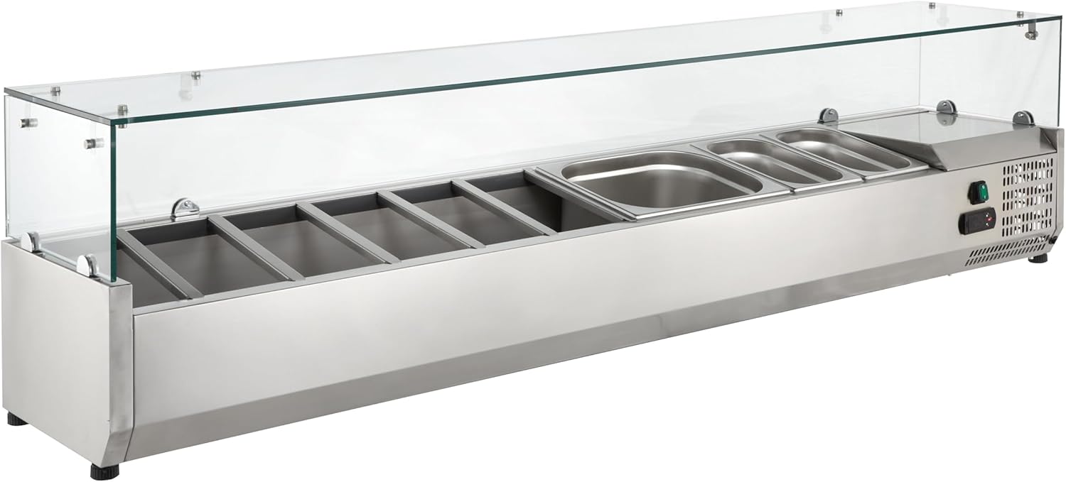 Kühlaufsatz ECO 7x GN 1/4 mit Glasaufsatz Gastronomiebedarf