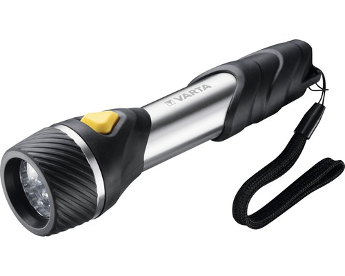 Varta LED zaklamp, 29 m lichtbereik, 9 LED's, incl. 2x AA batterijen, Day Light Multi F20, zwart/zilver