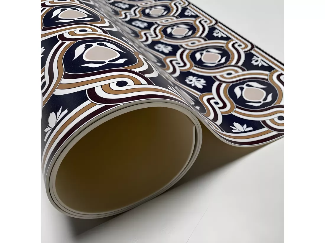 Tapis Vinyle Médium bis l 50xL200cm - Venezia Bourgogne - Vinyle