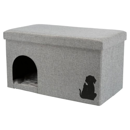 Cama em forma de caverna Trixie Kimy Grey para cães e gatos