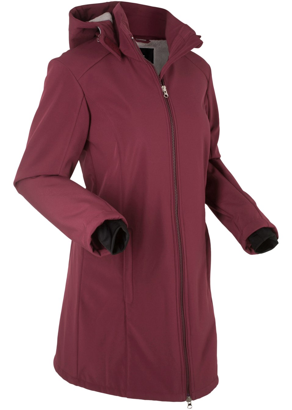 Veste longue softshell fonctionnelle avec polaire peluche