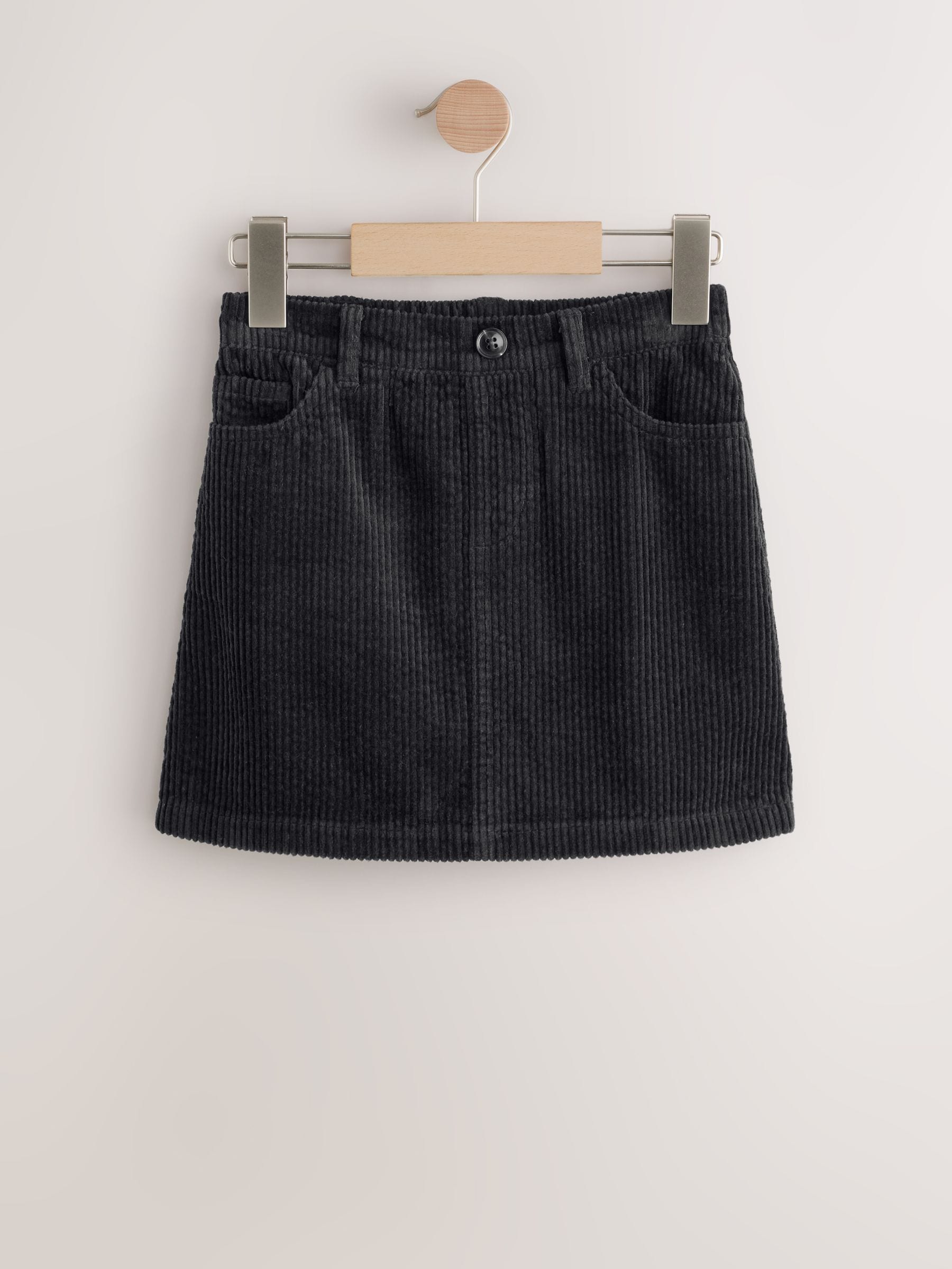Zwart - Corduroy rok (3-16jr)