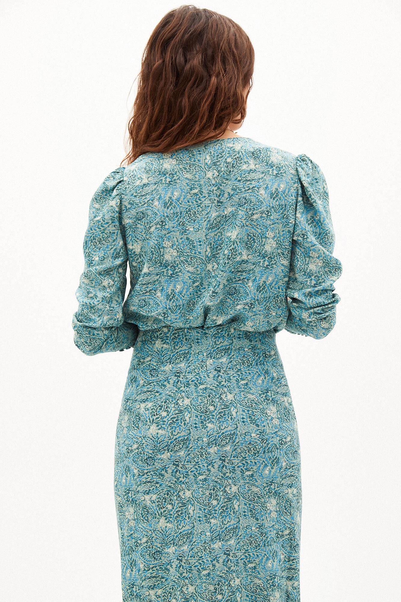 Blusa estampada April - Bordô