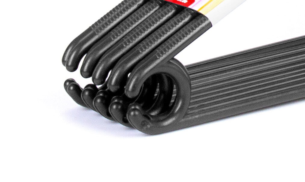 Kleiderbügel Polypropylen Schwarz 10er Pack