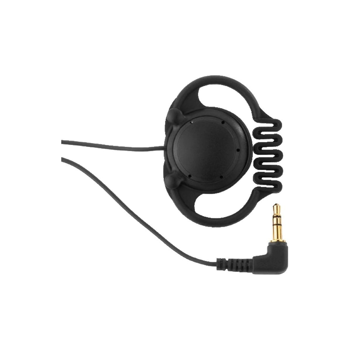 Monacor on-earphone, mono, 3.5 mm, black