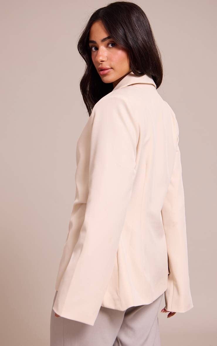 Crème Blazer Cache-cœur Asymétrique Petite