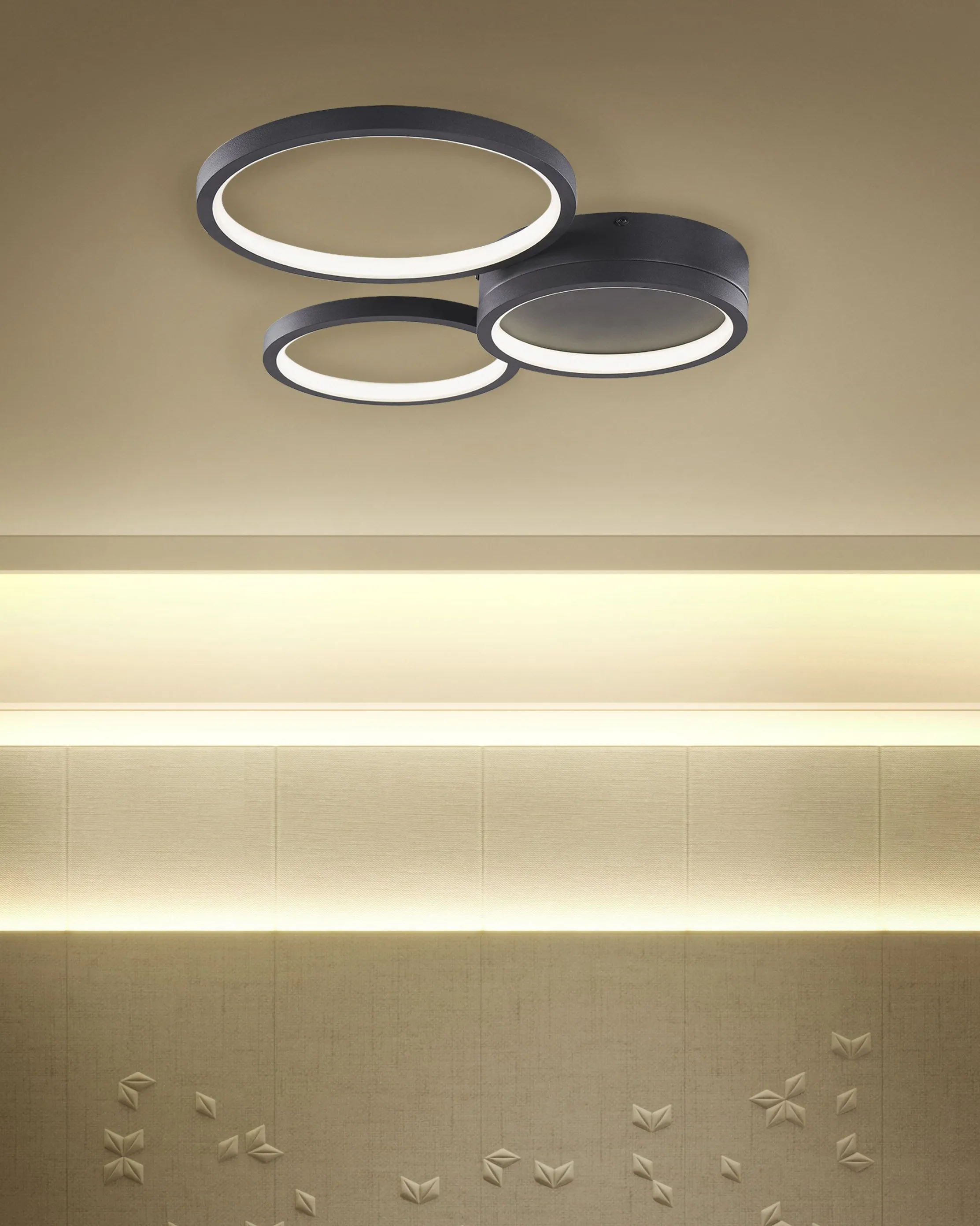 LED plafondlamp AGNAT Metaal Zwart