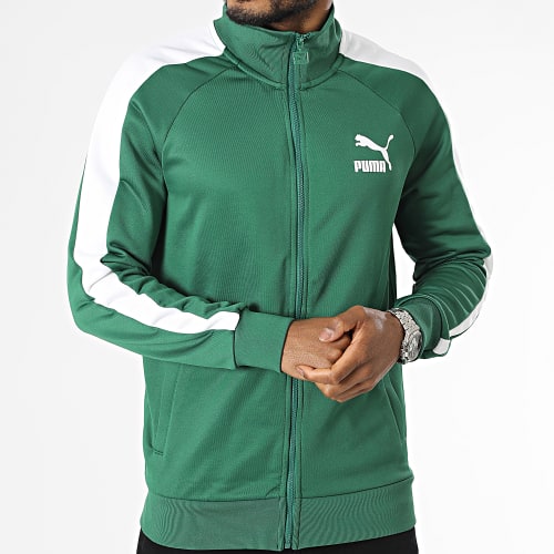 Veste Zippée A Bandes T7 Iconic 539484 Vert