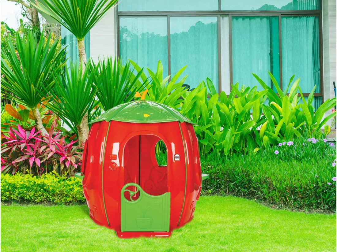 Maison de jeu en plastique en forme de fraise STRAWBERRY HOUSE