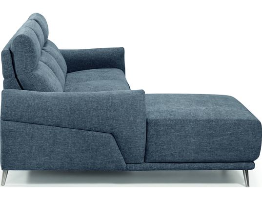 CONCEPT1 - Canapé tissu Munich 2 relax électrique bleu angle gauche