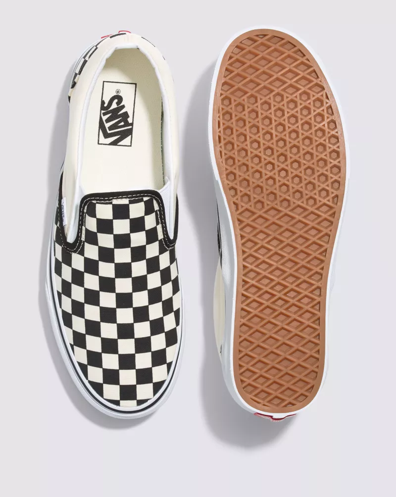 Classic Slip-On Wide Checkerboard Shoe