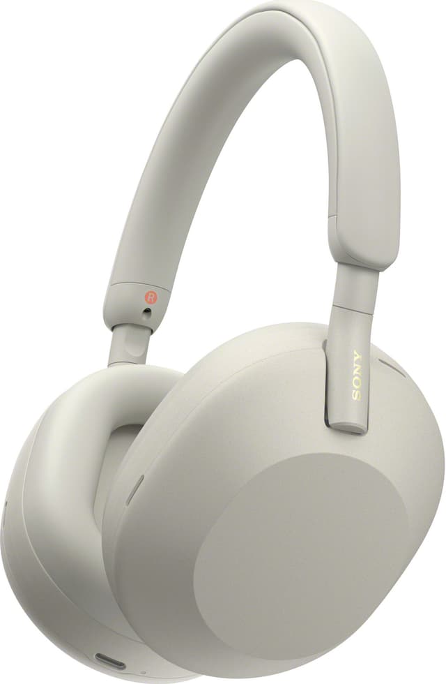 Sony WH-1000XM5 trådløse around-ear høretelefoner (platinum silver)