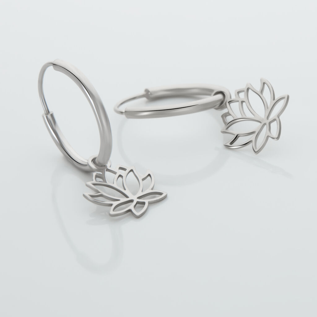 Creoles Elvyn Argent Blanc