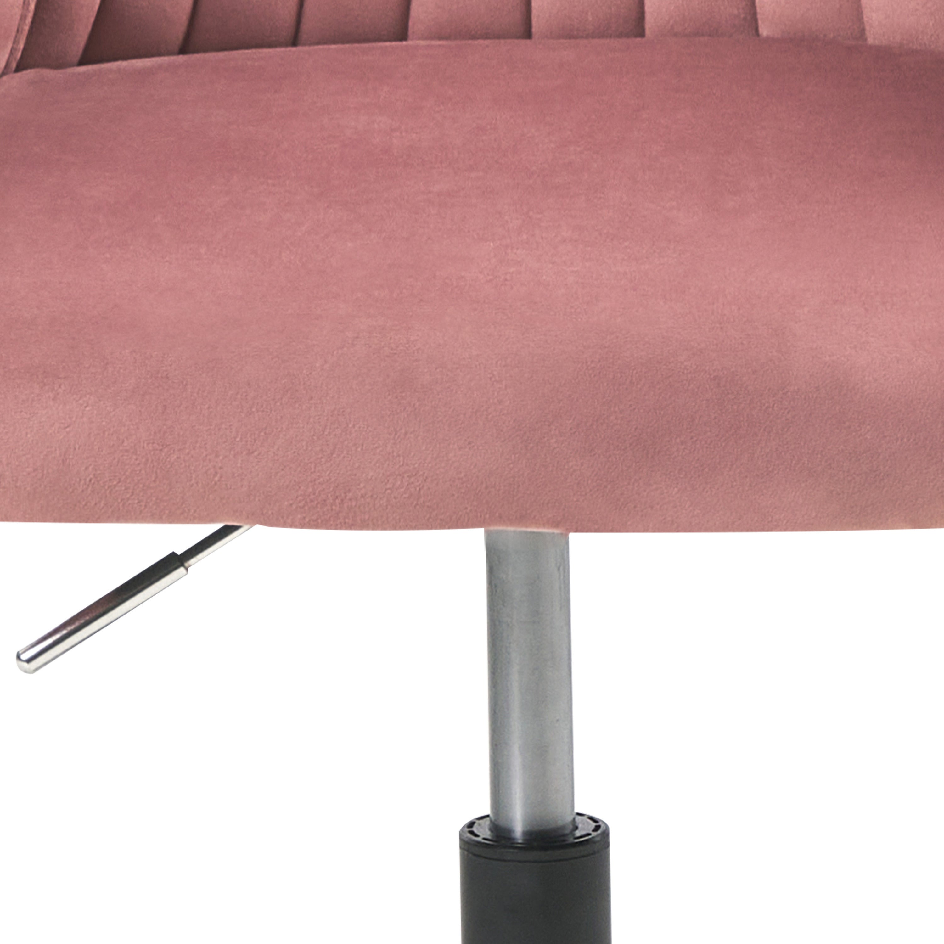 Beliani - VENICE - Bureaustoel - Roze - Fluweel