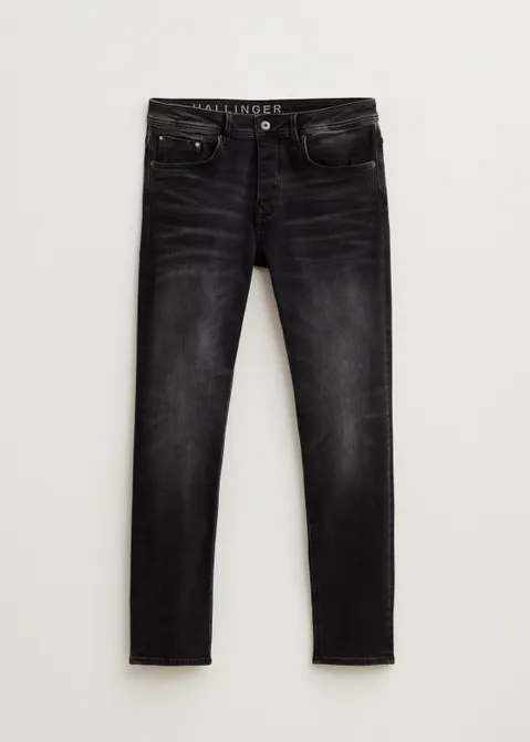 Heaton modern regular jeans zwart (ZWART)