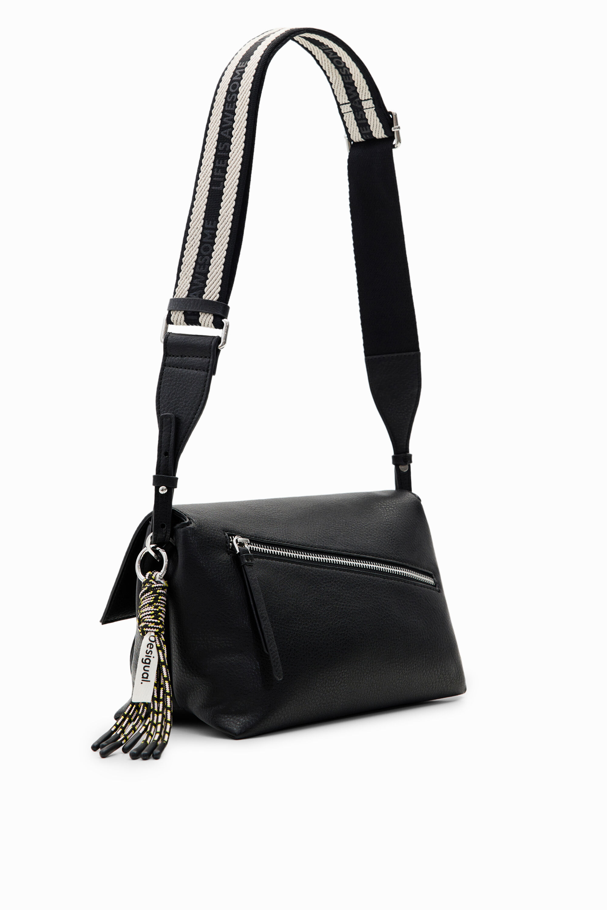 Sac à bandoulière moyen demi-logo