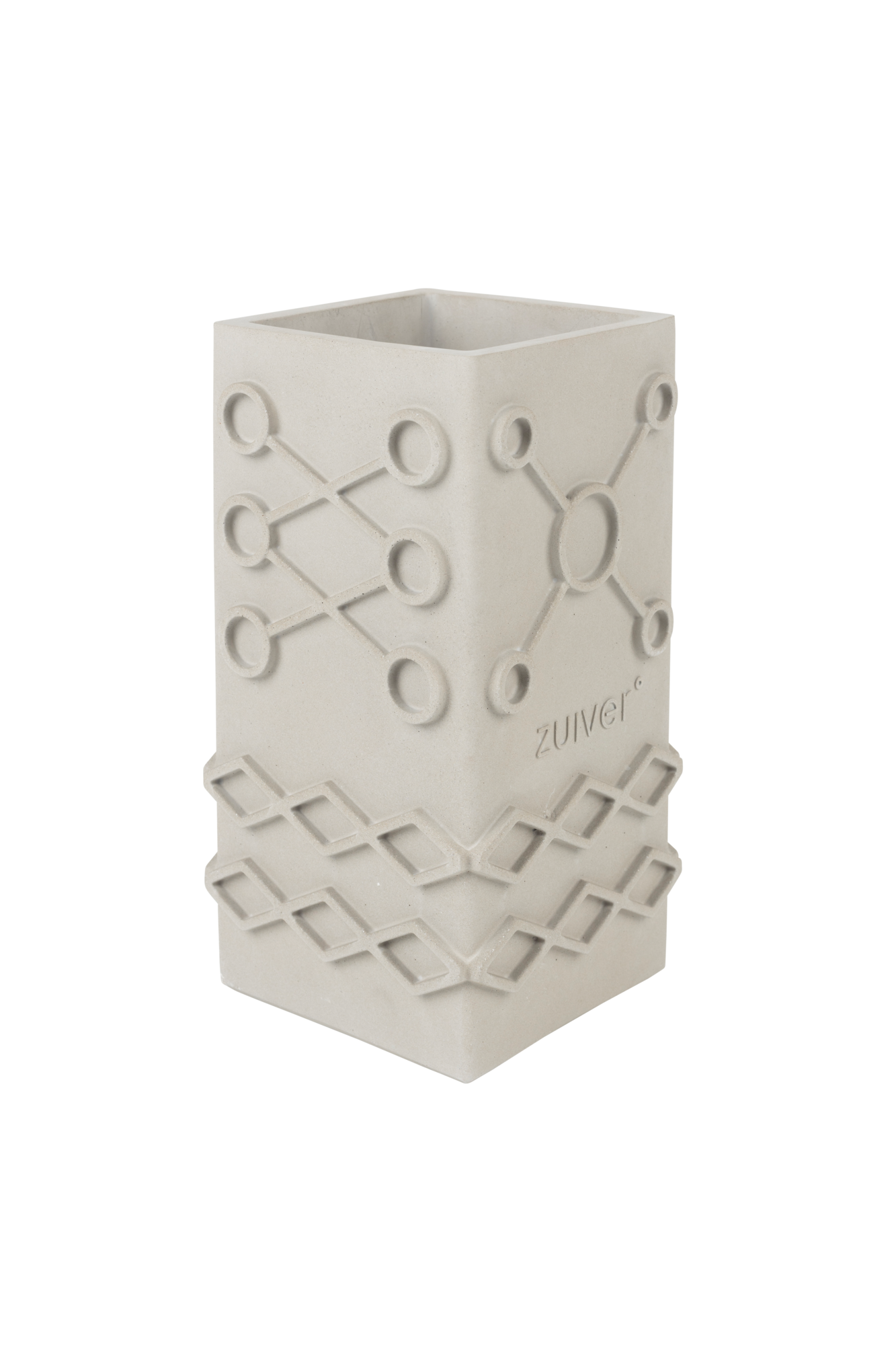 VASE GRAPHIC SQUARE GREY
