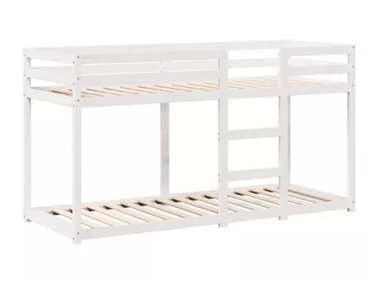 Lit superposé avec toit blanc 90x200 cm bois de pin massif