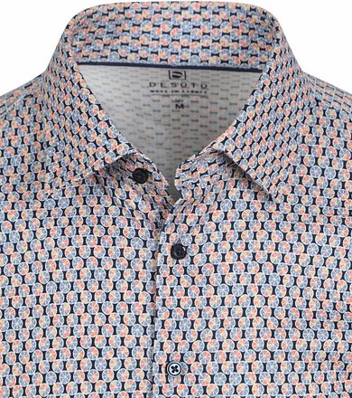 Desoto Short Sleeve Jersey Overhemd Grapefruit Multicolor 82132-3-321 kopen