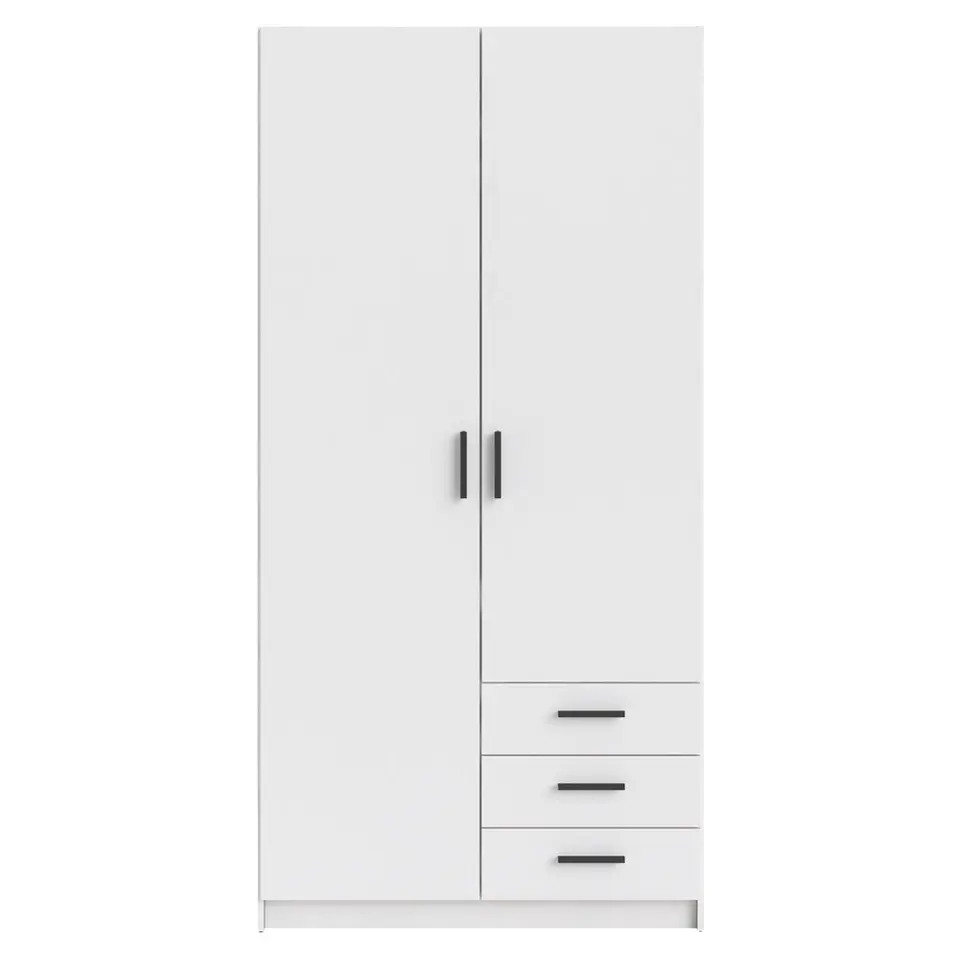 Kledingkast Sprint 2-deurs - wit - 200x98,5x50 cm