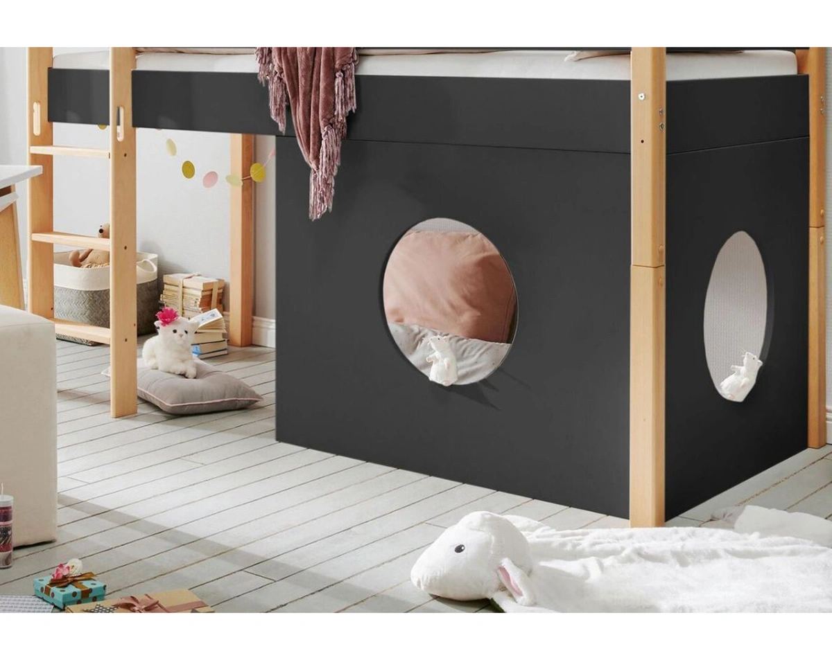 Holz-Deko Element INFANSCOLOR I (Farbe: anthrazit)