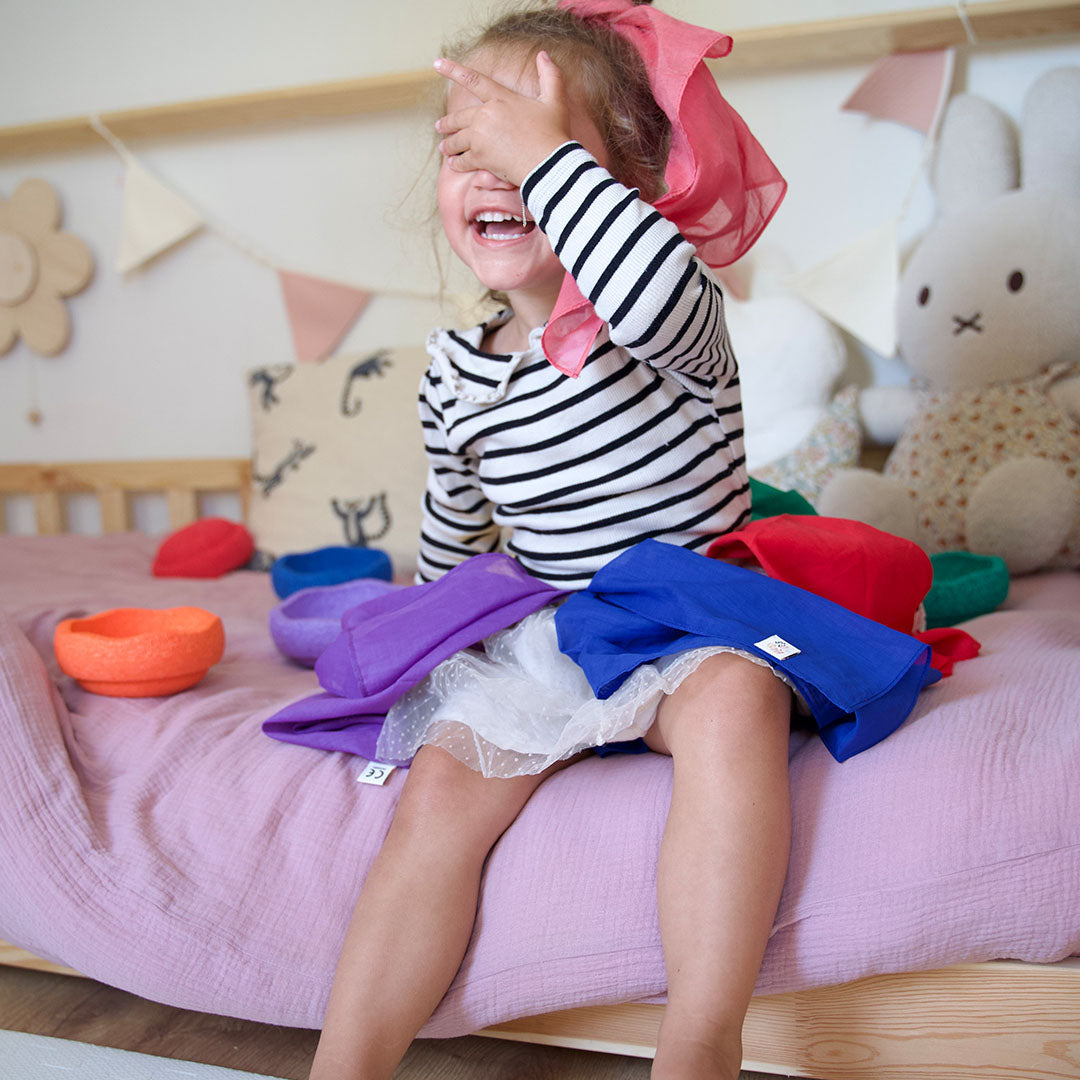 pit and play speeldoek regenboog - paars - 75x75 cm