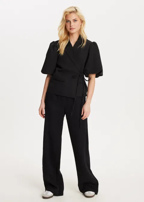 Blazer met strik zwart (ZWART)