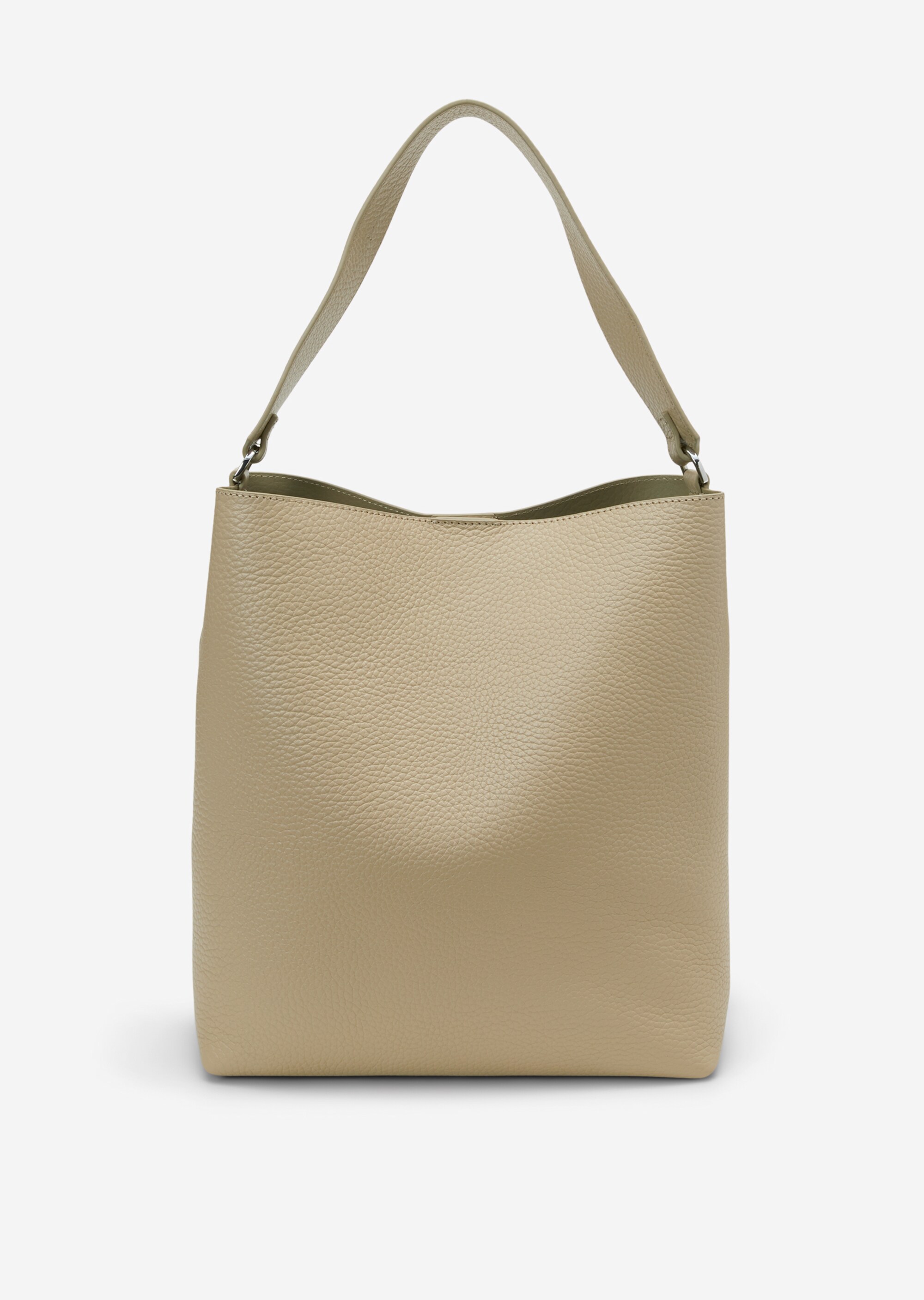 Hobo Bag medium aus genarbtem Rindleder