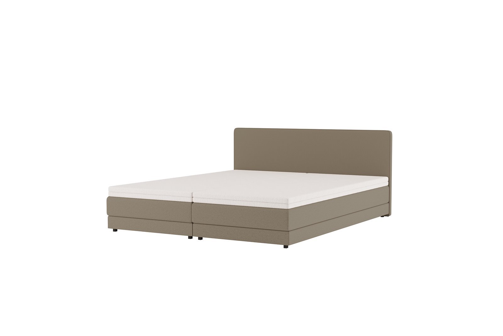 Premium 10 regulerbar seng 180x200 cm Tekstil Storm 09 mørk beige, medium/fast, Premium 10 overmadrass med sorte ben, gavl selges separate.