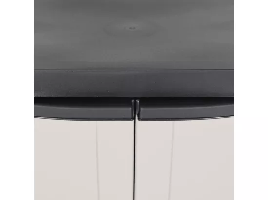 Armoire de rangement d'extérieur gris et noir 65x37x85 cm PP