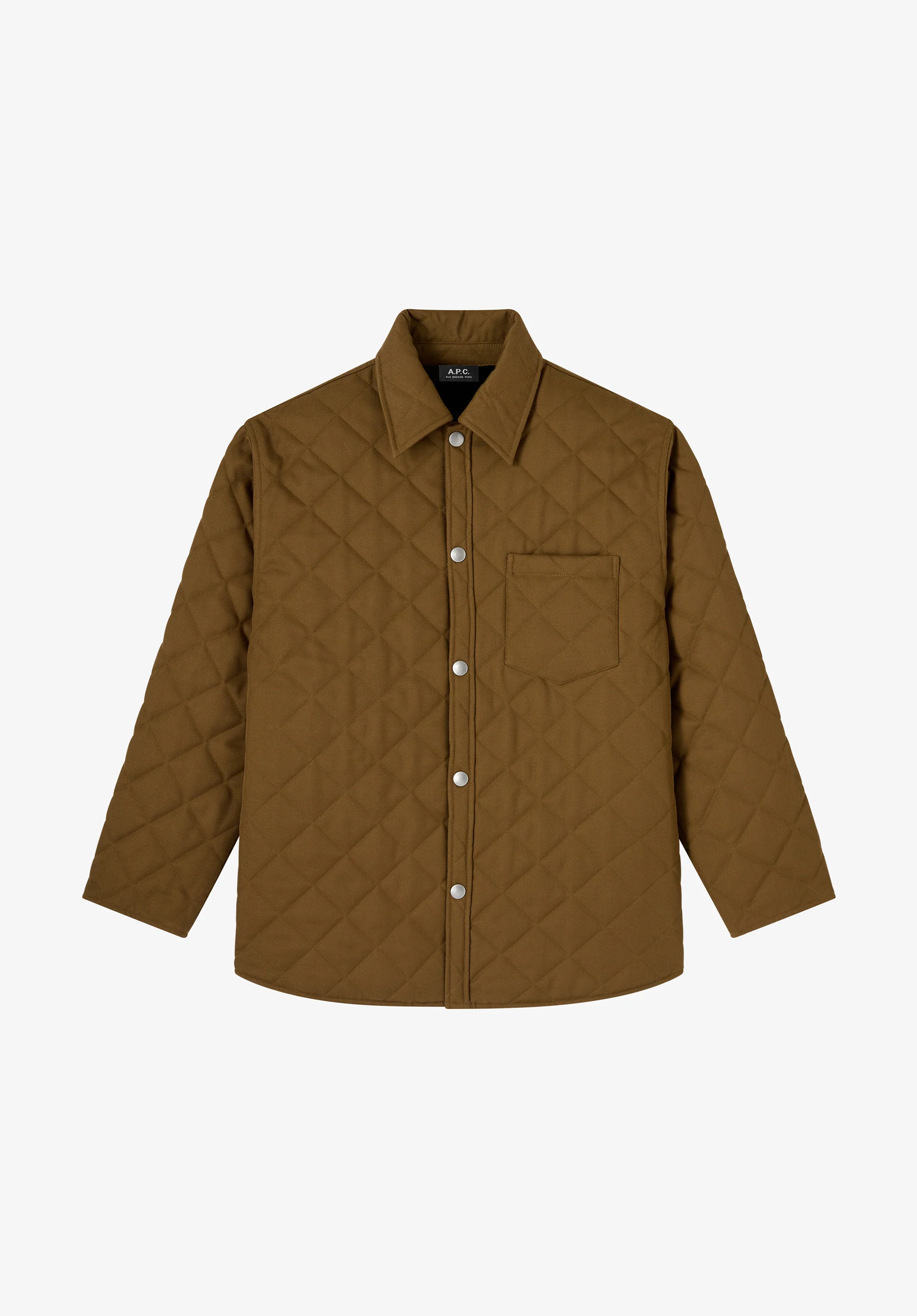 Blouson matelassé en laine kaki - Kaki