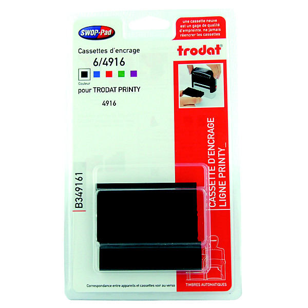 Recharges encre noire pour tampons Trodat 4916, par 3